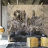 Amazon Elephant Wallpaper in Beige