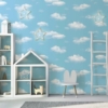 Blue sky wallpaper with realistic clouds 8904