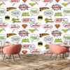 SUPERHERO STICKERS WALLPAPER