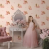 Wallpaper with princess and cat together 8910