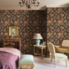Blooming Roses floral pattern wallpaper  AW5806