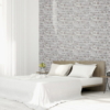 Painted Brick White Washed Wallpaper - Image 6