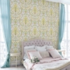 Multicolored Damask Pattern Wallpaper Gray- Jumbo Roll 16.5 sq mtr - Image 2