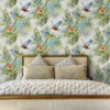 Wallpaper Parrot and Tropical Plant Trend Beige- Jumbo Roll 16.5 sq mtr - Image 3