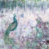 Amazon Peacock with Flowers Mural - Image 4