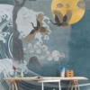 Japanese Wave Crane Birds Wallpaper Wallmural - Image 4