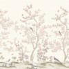 Flowers & Birds Pattern Mural – Mink | FJ304-2 - Image 2