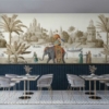 Elephant Pattern Mural – Cream | FJ309