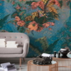 Orient Bleu Wallpaper Wallmural