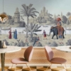 Elephant Pattern Mural – Cream | FJ309 - Image 3