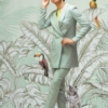 Animals & Palm Leaves Pattern Mural – Green - Image 3
