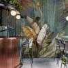 Tropical Leaves Design Mural - Image 2