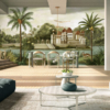FJ311-3 Serie | Landscape Pattern Mural Wallpaper Brown - Image 4