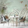 Animals & Palm Leaves Pattern Mural – Green - Image 4