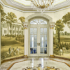White Building Design Mural – Green - Image 2