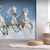 The White Running Horses Wallpaper