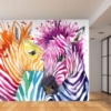 The Colourful Zebras Wallpaper