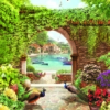 Peacocks at the Lake Mural | M851 - Image 2