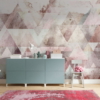 Triangles Red Wallmural ( 400 x 250 cm)