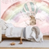Rainbow & Bear Mural – Pink