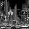 Cartoon City Mural – Black - Image 2