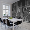 Cartoon City Mural – Black