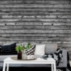 Horizontal Boards Mural – Black – Premium