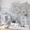Bellewood, Grey Toile Wallmural – Premium