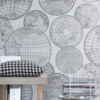 Globes Gathering Mural – Black and White – Premium - Image 3
