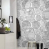Globes Gathering Mural – Black and White – Premium - Image 4