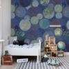 Globes Gathering Mural – Blue – Premium