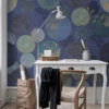 Globes Gathering Mural – Blue – Premium - Image 3