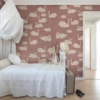 Cygne, Rose Wallmural – Premium
