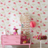 Felicity Flamingo Wallpaper – Blancmange / Chalk