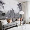 Tropical Trees and Bird Mural – BW - Image 5