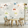 Cute Vehicles Map Wallmural - Image 3