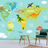 Dino Kids Map Wallpaper Wallmural - Image 4