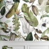 Tropical Leaves And Flowers Wallmural - Image 4