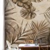 Beige & Brown Leaves Mural - Image 3