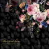 Black Colourful Flowers Mural - Image 2