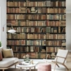 Bookshelf Mural – Black and Brown