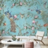Peacocks and Flowers Mural