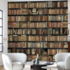 Bookshelf Mural – Black and Brown - Image 3