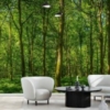 Emerald Green Panorama Forest Mural - Image 3