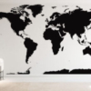 World Map Mural – B&W - Image 3
