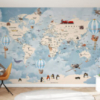 Animals Home Map Mural - Image 3
