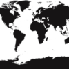 World Map Mural – B&W - Image 2