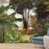 Amazon Pink Flamingoes Jungle – A307
