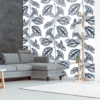 Black White Flowers Wallpaper Wallmural - Image 4