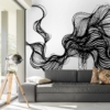 Black White Lines Wallpaper Wallmural - Image 4